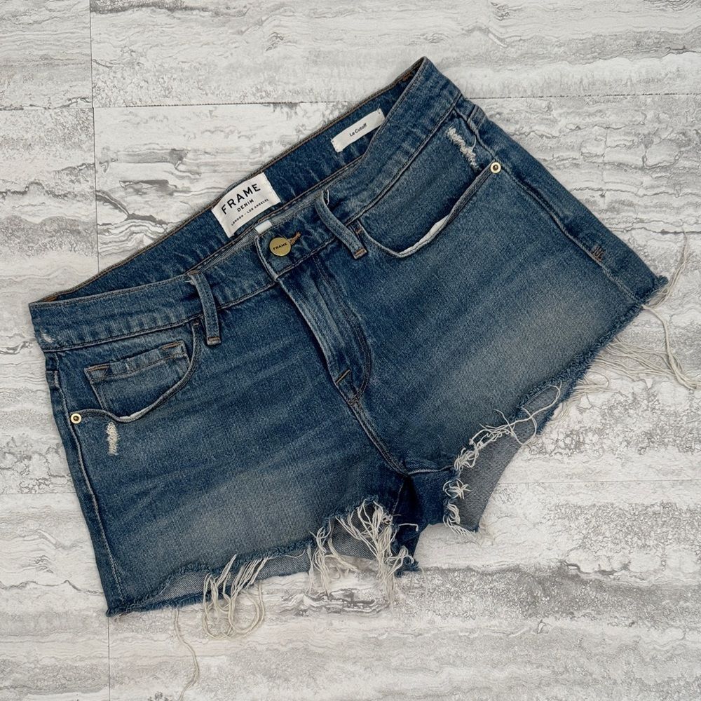 FRAME Le Cutoff Denim Shorts
